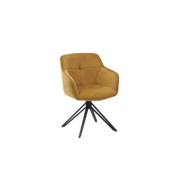 Mid.you Armlehnstuhl Gold eckig Drehteller 59x82x62 cm (572009501)