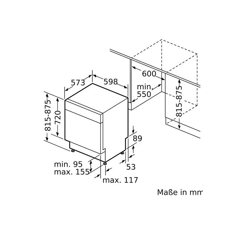 BOSCH SMU4EVS08E Serie 4 Geschirrspüler (unterbaufähig, 598 mm breit, 44 dB (A), B) – Bild 2