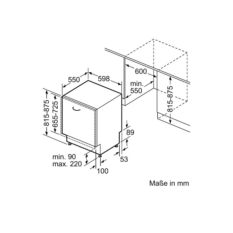 SIEMENS SN65ZX07CE iQ500 Geschirrspüler (vollintegrierbar, 598 mm breit, 40 dB (A), B) – Bild 2