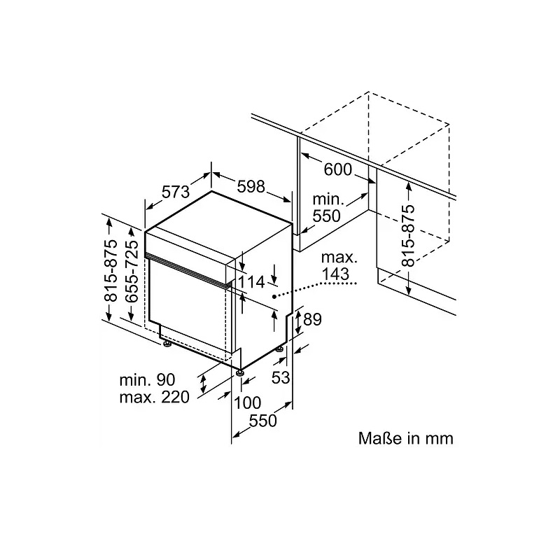 BOSCH SMI4EVS08E Serie 4 Geschirrspüler (teilintegrierbar, 598 mm breit, 44 dB (A), B) – Bild 2