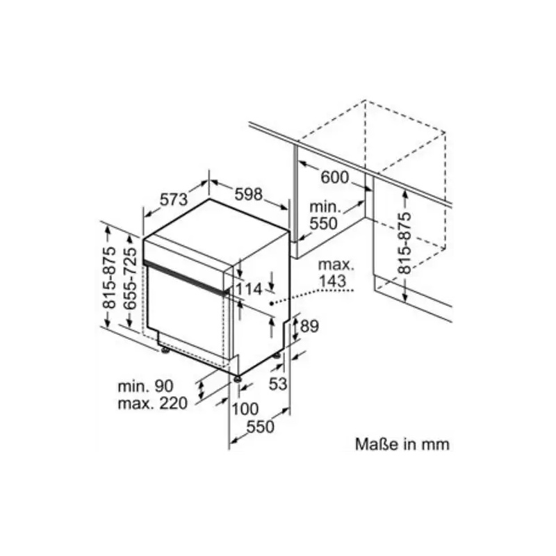 BOSCH SMI6ZCS16E Serie 6 Geschirrspüler (teilintegrierbar, 598 mm breit, 40 dB (A), B) – Bild 2
