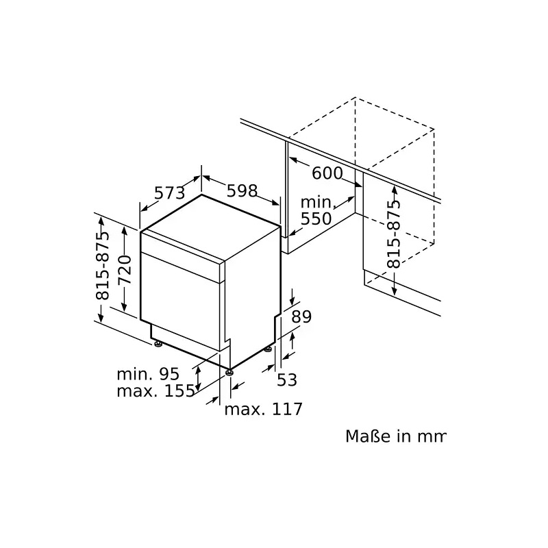BOSCH SMU4ECS32E Serie 4 Geschirrspüler (unterbaufähig, 598 mm breit, 42 dB (A), A) – Bild 2