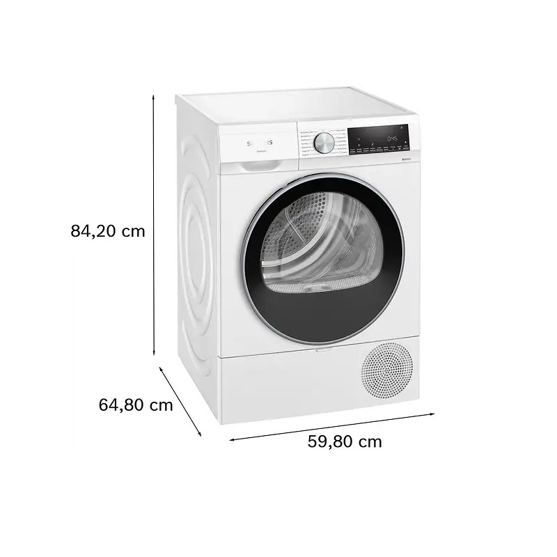 SIEMENS WQ43G2D0EM Wärmepumpentrockner iQ500 (9,0 kg, Weiß) – Bild 2