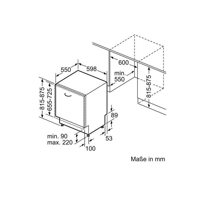 BOSCH SMV4EVX08E Serie 4 Geschirrspüler (vollintegrierbar, 598 mm breit, 44 dB (A), B) – Bild 2